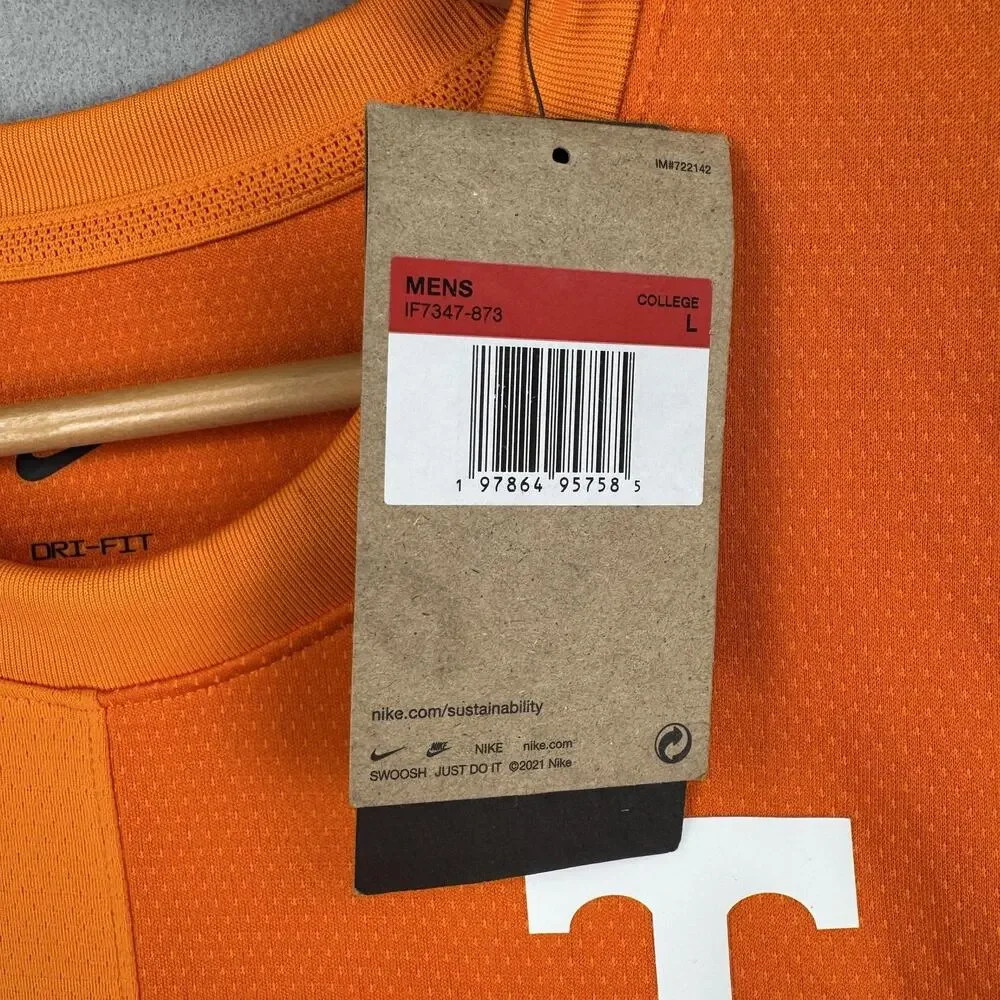Nike Tennessee Volunteers Shirt Mens Large Orange NCAA Football Dri Fit On Field